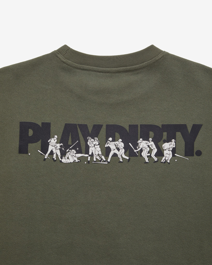 UNDEFEATED PLAY DIRTY SWEATCREWNECK OLIVE DRAB