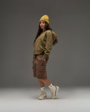 UNDEFEATED QUARTER ZIP PULLOVER HOOD - OLIVE