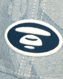 AAPE MOONFACE LOGO CAP (DENIM)