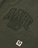 AAPE AAPEUNVS MOONFACE WOVEN SHORTS (CRACKER KHAKI)