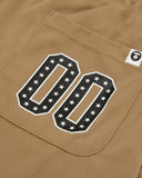 AAPE AAPEUNVS COTTON FOOTBALL SHORT (BEIGE)