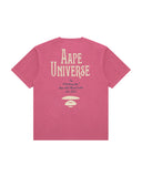 AAPE AAPEUNVS MOONFACE GRAPHIC TEE (CARMINE ROSE)