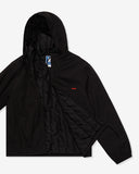 UNDEFEATED HOODED LIGHTWEIGHT WOVEN JACKET - BLACK