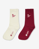 UNDEFEATED SP26 CNY 2-PACK SOCKS WITH POUCH - CREAM AND RED