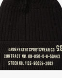 FA26 UNDEFEATED MILITARY CUFF BEANIE - BLACK