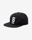 UNDEFEATED FA25 SLOUCHY 5 PANEL SNAPBACK - BLACK