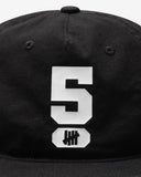 UNDEFEATED FA25 SLOUCHY 5 PANEL SNAPBACK - BLACK