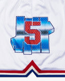 UNDEFEATED SU26 STATE BASKETBALL SHORT- OFF WHITE