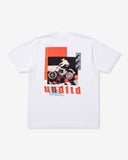 UNDEFEATED MOTO S/S TEE WHITE