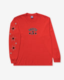 UNDEFEATED HO25 STARS & STRIKES L/S TEE - RED