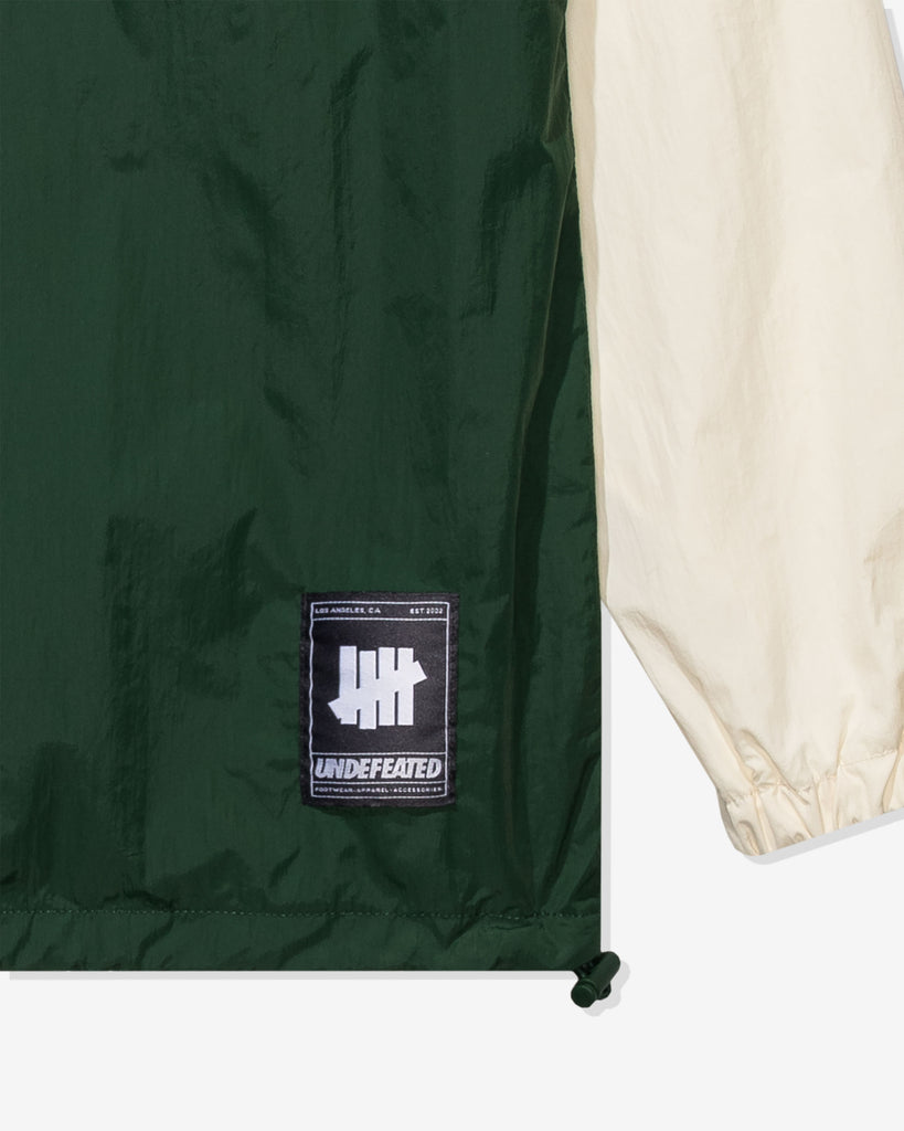 UNDEFEATED 2-TONE TRACK JACKET IVORY-EVERGREEN