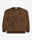 UNDEFEATED BARK CAMO SWEATER - BROWN