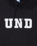 UNDEFEATED SP26 BLOCK LOGO PULLOVER HOOD - BLACK