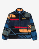 FA26 UNDEFEATED HALF ZIP POLAR FLEECE - BLUE MULTI