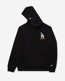 UNDEFEATED X NE X DODGERS STACKED LOGO HOODIE - BLACK