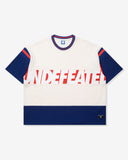 UNDEFEATED SU26 PANELED S/S TEE - WHITE / DARK ROYAL