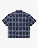 UNDEFEATED SU26 PLAID S/S BUTTON DOWN - NAVY