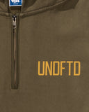 UNDEFEATED QUARTER ZIP PULLOVER HOOD - OLIVE
