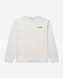 UNDEFEATED SCRIPT L/S POCKET TEE ASH