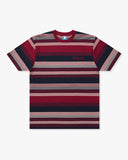 UNDEFEATED SCRIPT STRIPED S/S TEE CARDINAL