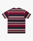 UNDEFEATED SCRIPT STRIPED S/S TEE CARDINAL