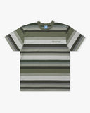UNDEFEATED SCRIPT STRIPED S/S TEE DEEP-LICHEN