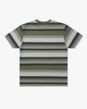 UNDEFEATED SCRIPT STRIPED S/S TEE DEEP-LICHEN