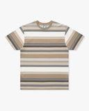 UNDEFEATED SCRIPT STRIPED S/S TEE STONE