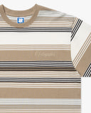 UNDEFEATED SCRIPT STRIPED S/S TEE STONE