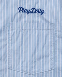 UNDEFEATED STRIPED S/S WORKSHIRT - LIGHT-BLUE