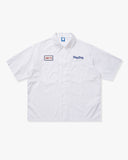 UNDEFEATED STRIPED S/S WORKSHIRT - WHITE