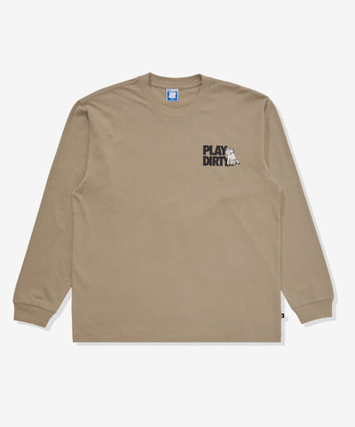 UNDEFEATED PLAY DIRTY L/S TEE KHAKI
