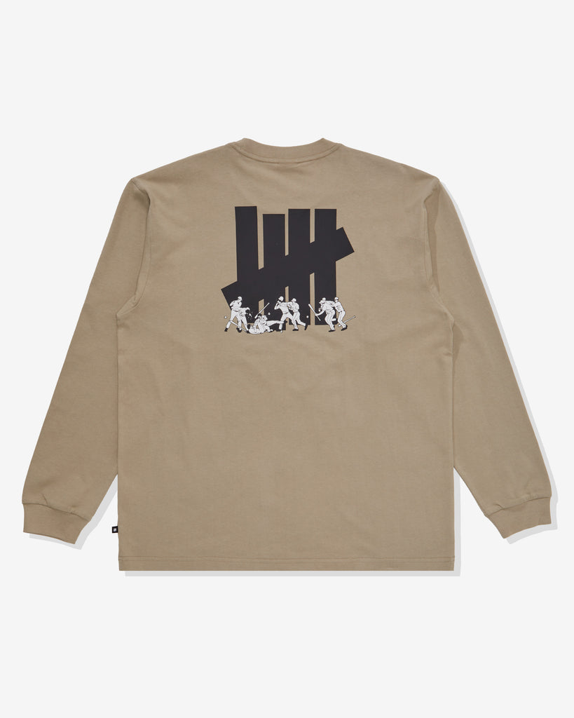 UNDEFEATED PLAY DIRTY L/S TEE KHAKI