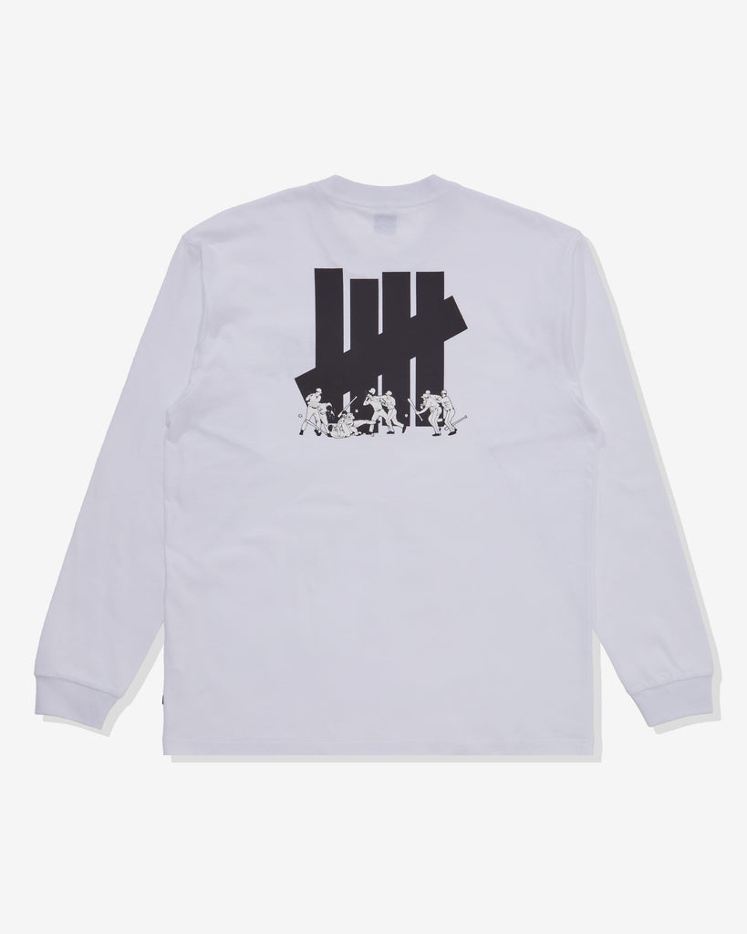 UNDEFEATED PLAY DIRTY L/S TEE WHITE