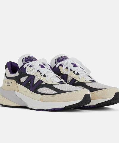 NEW BALANCE U990WB6 (MADE IN USA) - WHITE BLACK PLUM