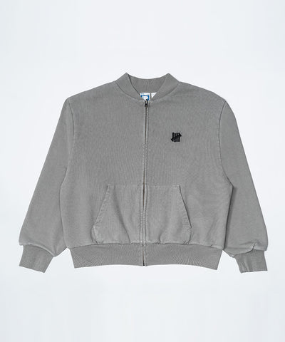 UNDEFEATED HO25 VARSITY ZIP REVERSIBLE CREWNECK - CEMENT
