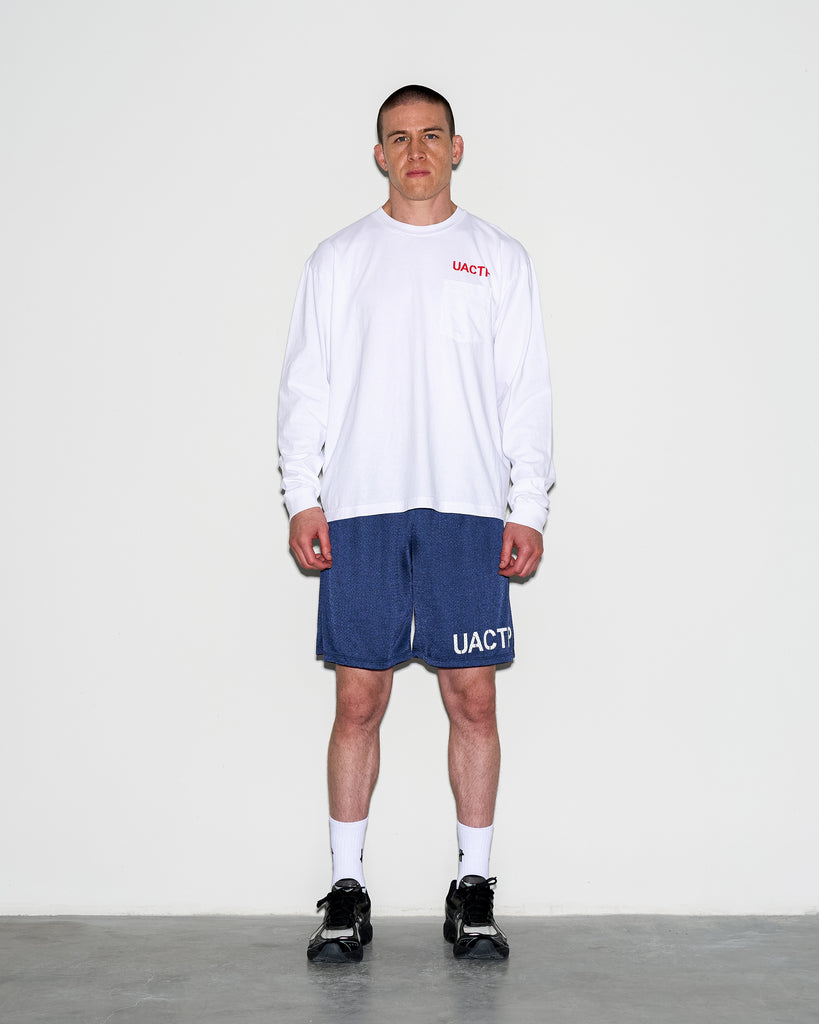 UACTP X GARDAR EIDE EINARSSON STENCIL L/S POCKET TEE WHITE