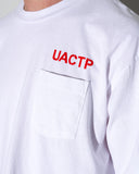 UACTP X GARDAR EIDE EINARSSON STENCIL L/S POCKET TEE WHITE