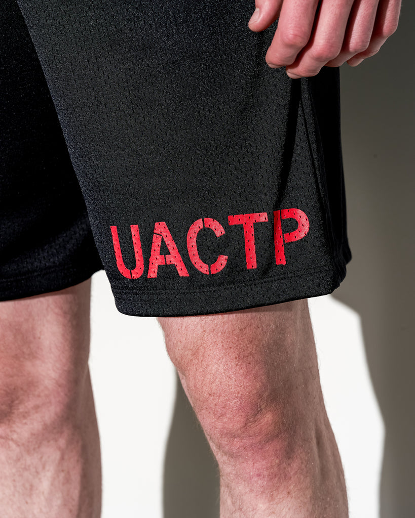 UACTP X GARDAR EIDE EINARSSON STENCIL MESH SHORT BLACK