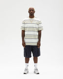 UNDEFEATED STRIPED S/S TEE PISTACHIO-GREY