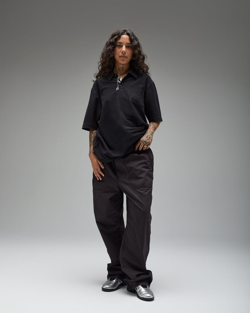 UNDEFEATED S/S POLO TEE - HEATHER OATMEAL