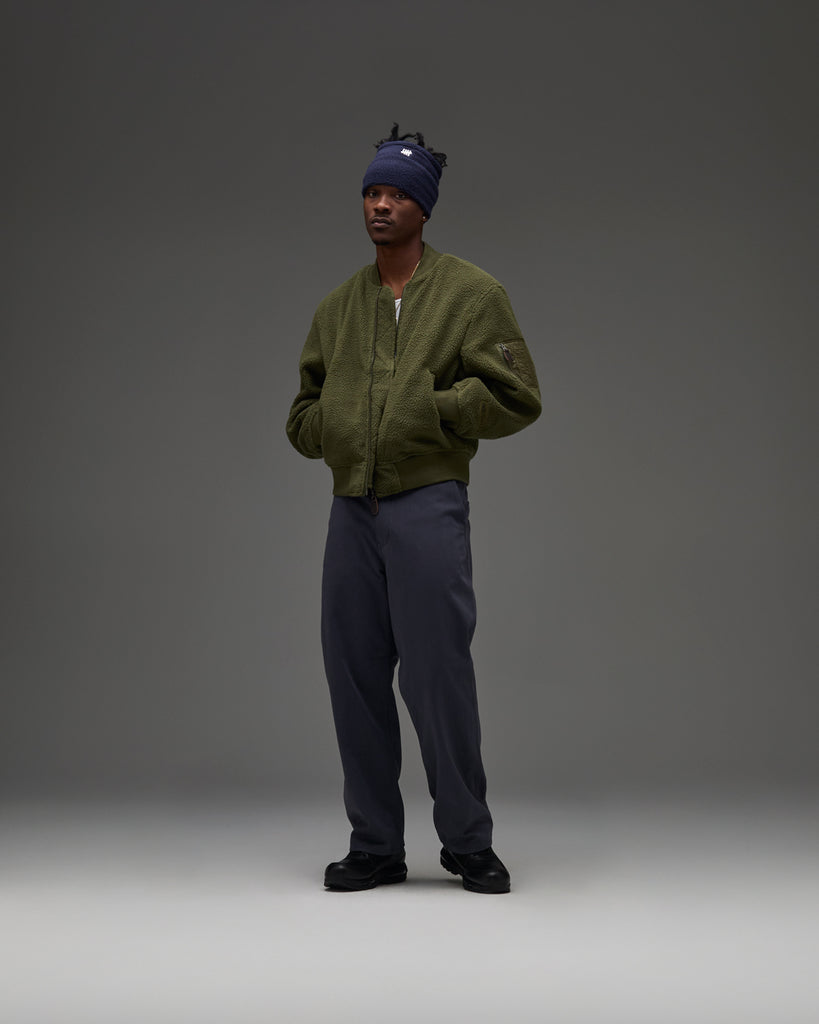 UNDEFEATED HO25 POLAR FLEECE MA-1 JACKET - DEEP NAVY