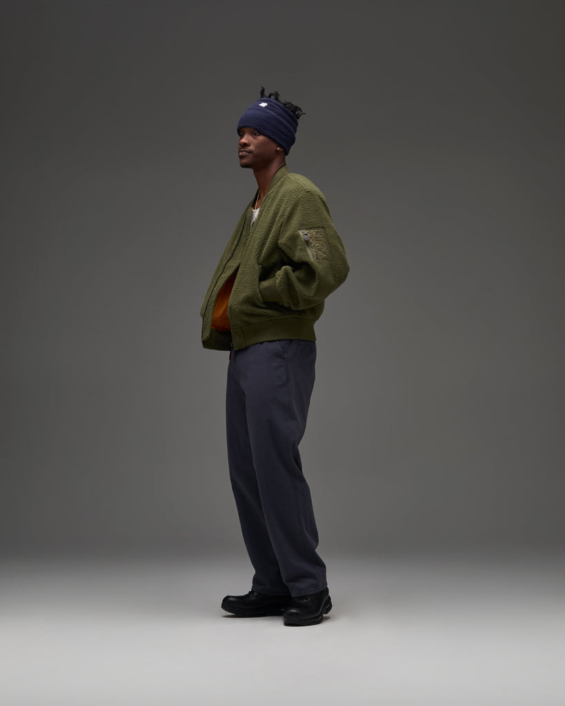 UNDEFEATED HO25 POLAR FLEECE MA-1 JACKET - OLIVE