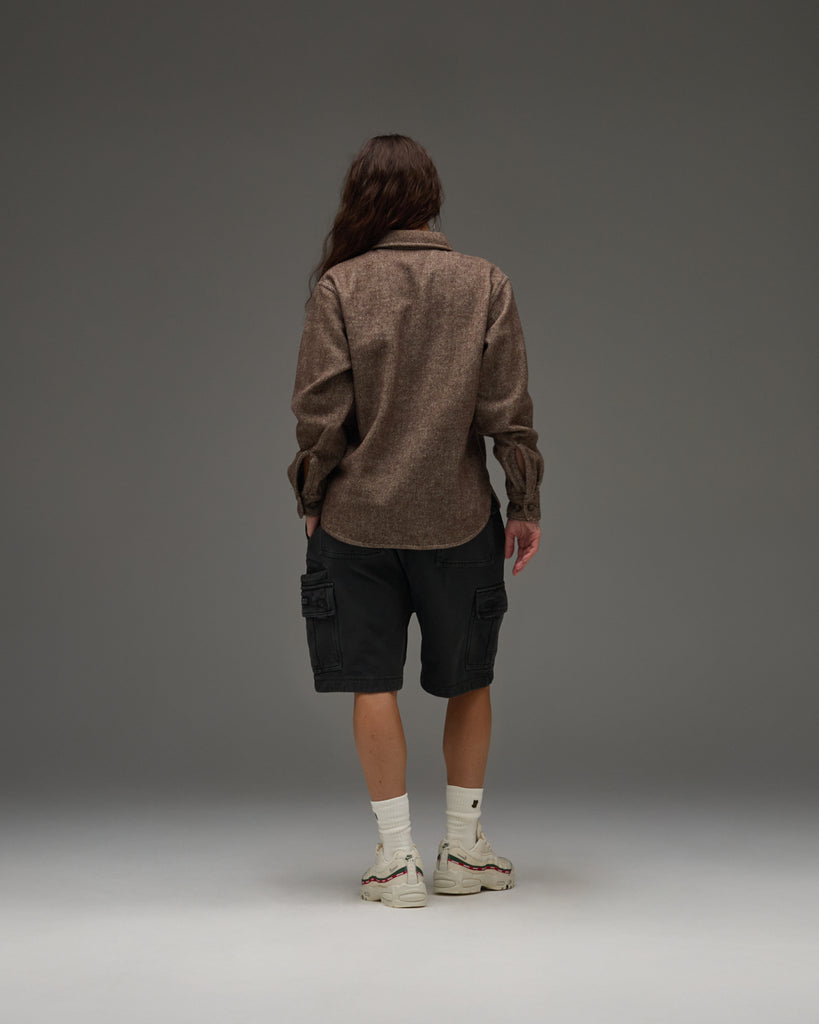 UNDEFEATED L/S TWILL FLANNEL - BROWN