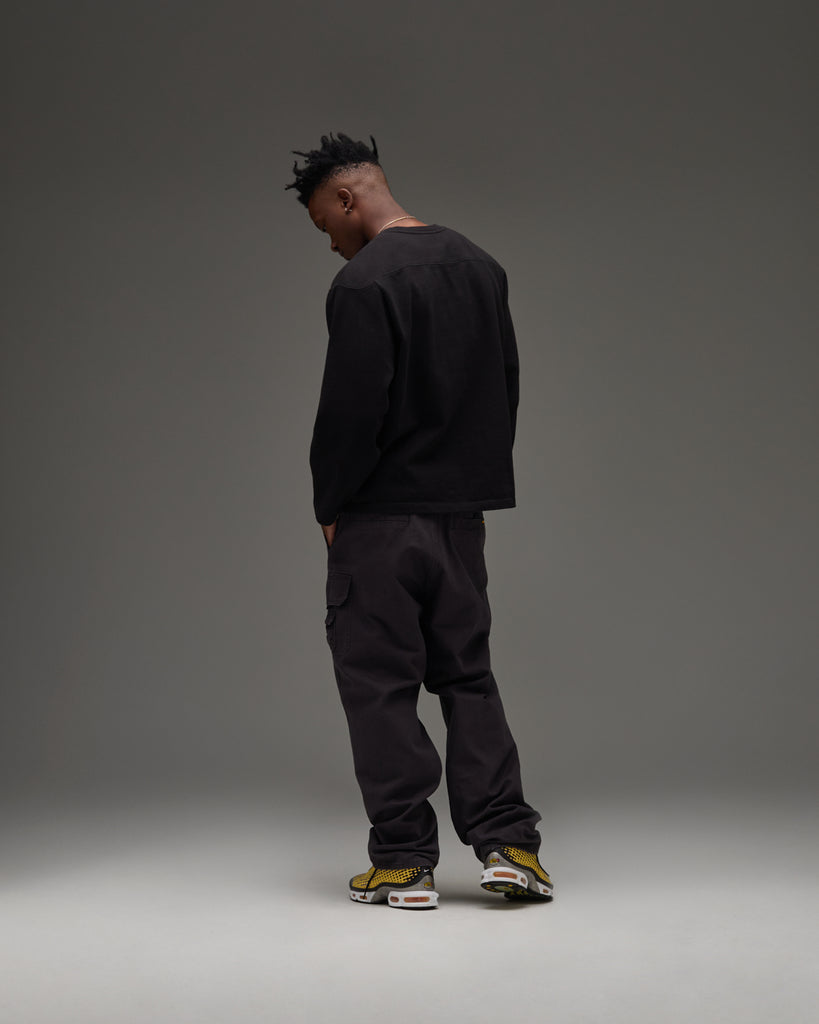 UNDEFEATED HO25 L/S FOOTBALL JERSEY - BLACK