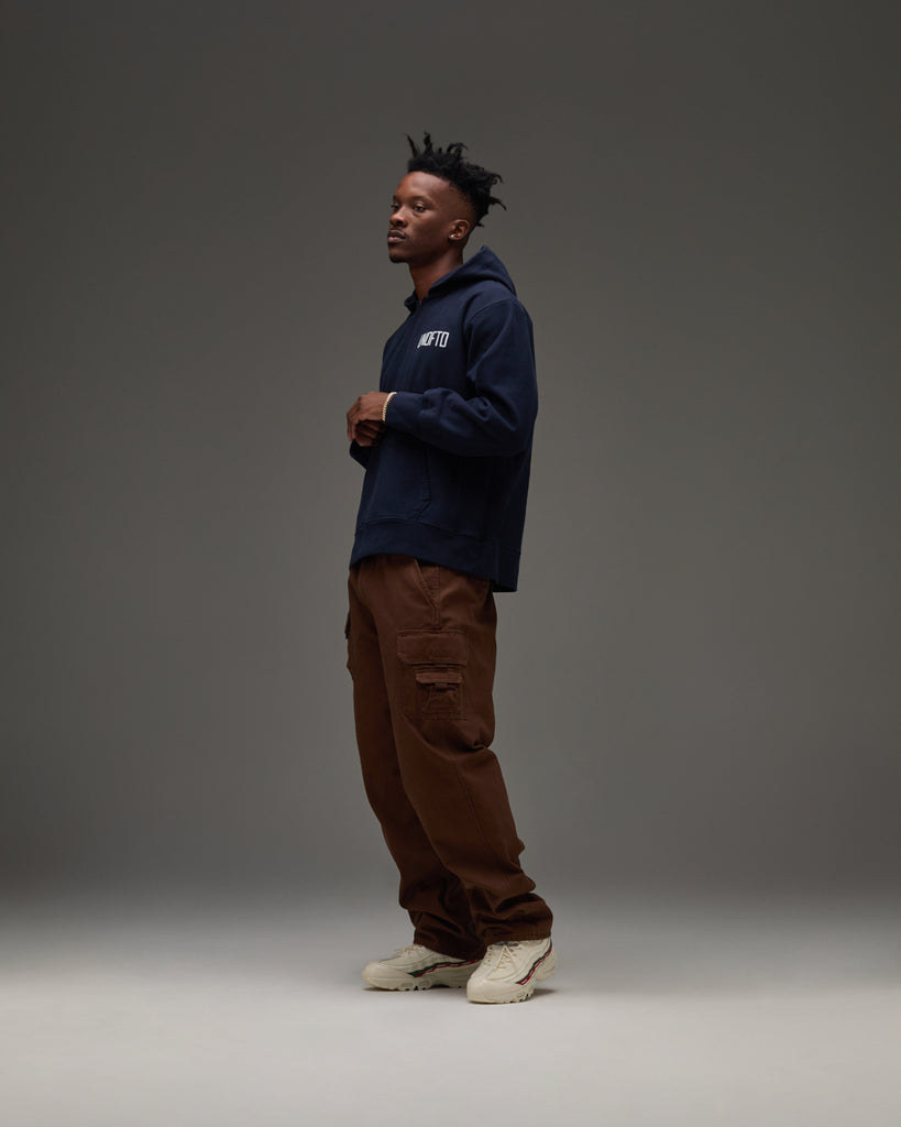 UNDEFEATED QUARTER ZIP PULLOVER HOOD - DEEP-NAVY