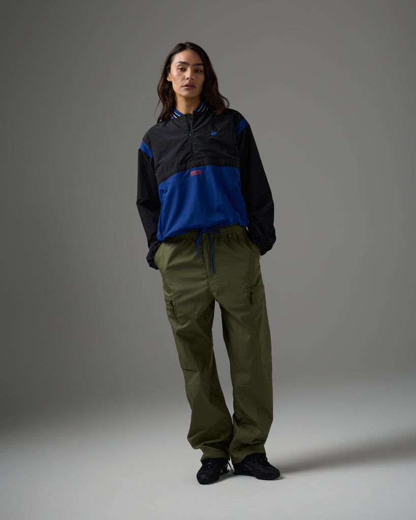 UNDEFEATED SU26 HALF ZIP WINDBREAKER - BALCK / DARK ROYAL