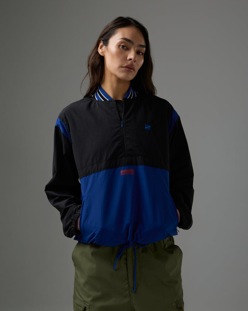 UNDEFEATED SU26 HALF ZIP WINDBREAKER - BALCK / DARK ROYAL