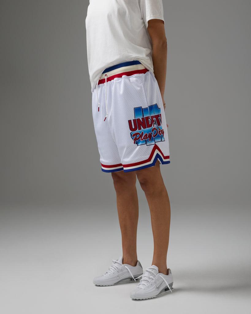 UNDEFEATED SU26 STATE BASKETBALL SHORT- OFF WHITE