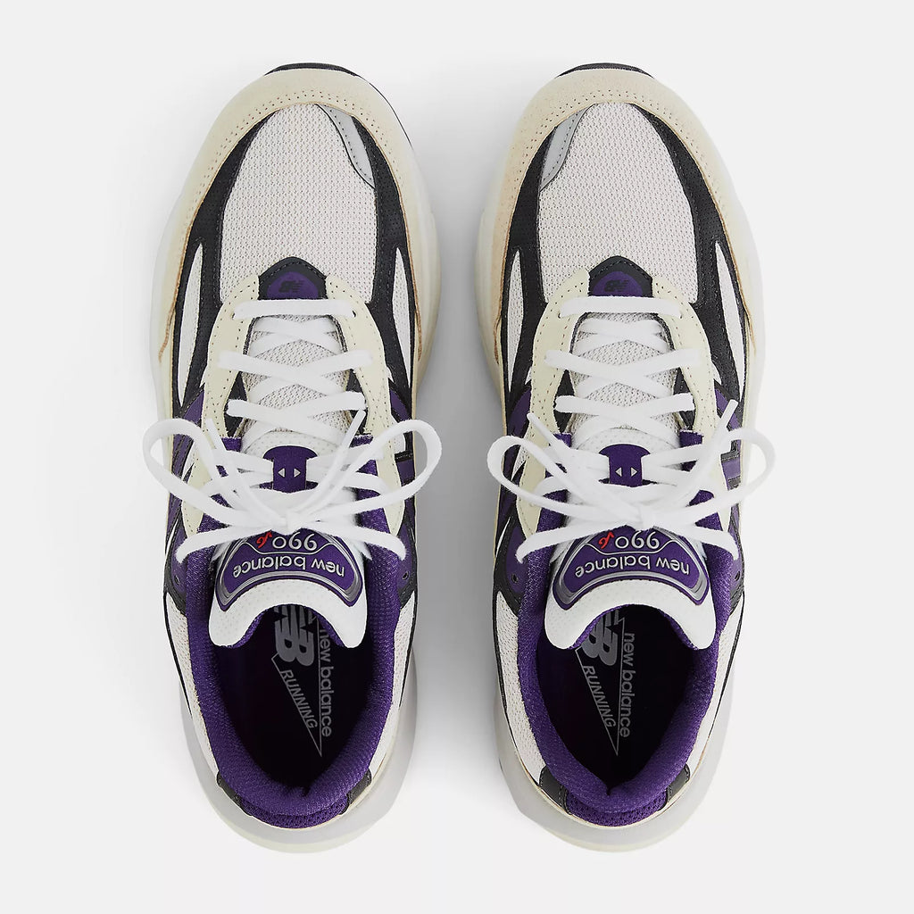 NEW BALANCE U990WB6 (MADE IN USA) - WHITE BLACK PLUM